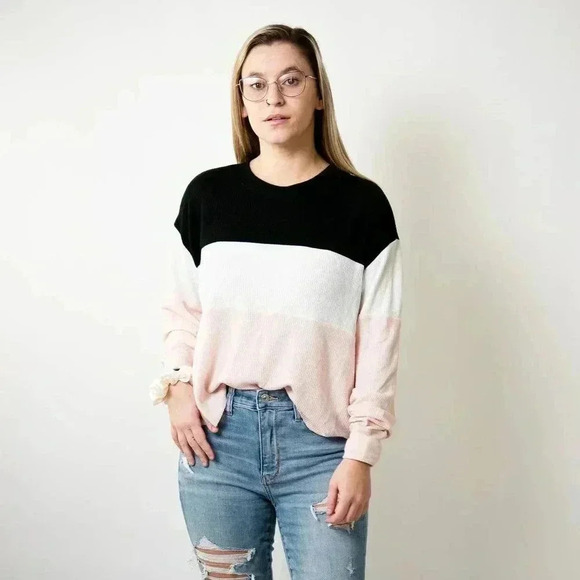 Hollister 3 Panel Waffle Knit Boyfriend Tee - Picture 1 of 6